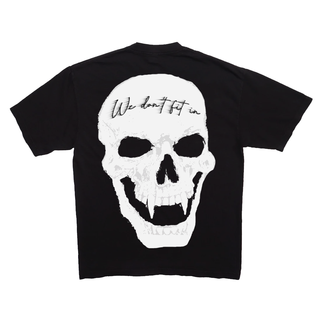 Outcast "We Don't Fit In" Skull T